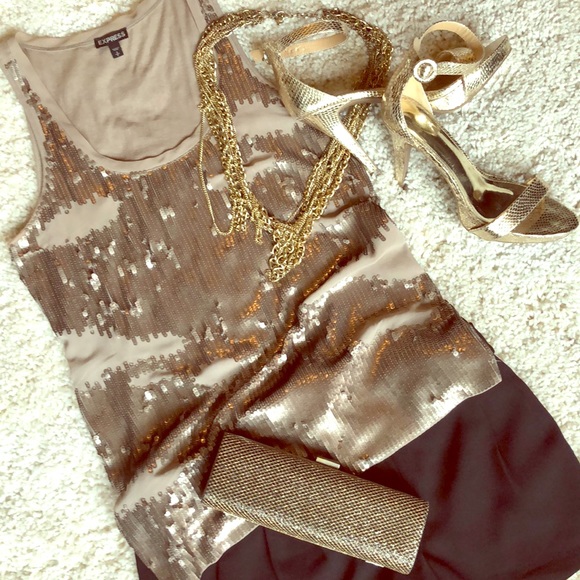 Express Tops - Sequin tank top